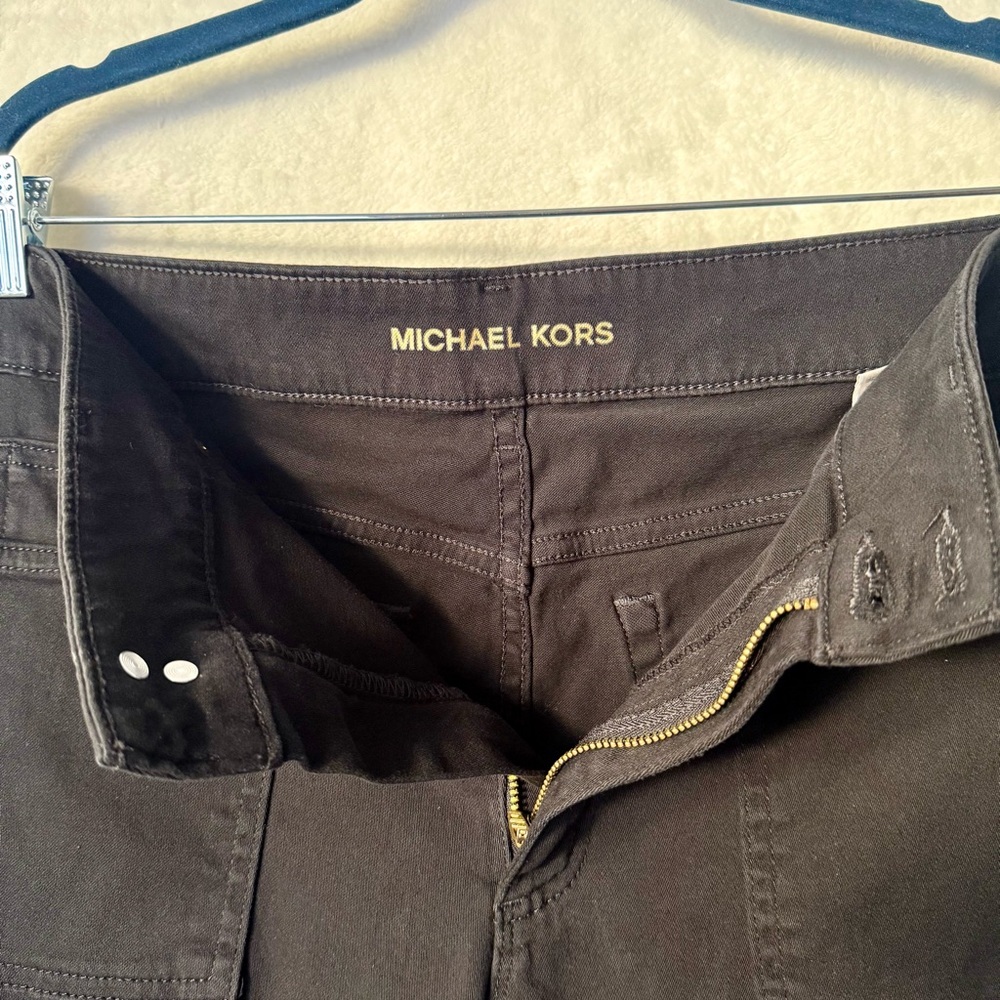 MICHAEL Michael Kors Selma Black Flare Patch Pocket Jeans - Picture 5 of 9